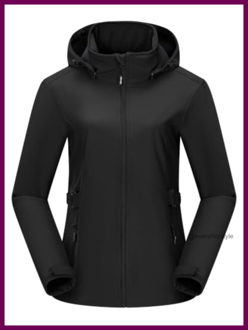 Fleece Lined Softshell Rain Jacket Waterproof Windproof Womens Coat